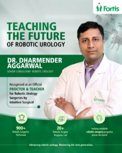 Official Proctor & Teacher for Robotic Urology Surgeries - Dr. Dharmender Aggarwal
